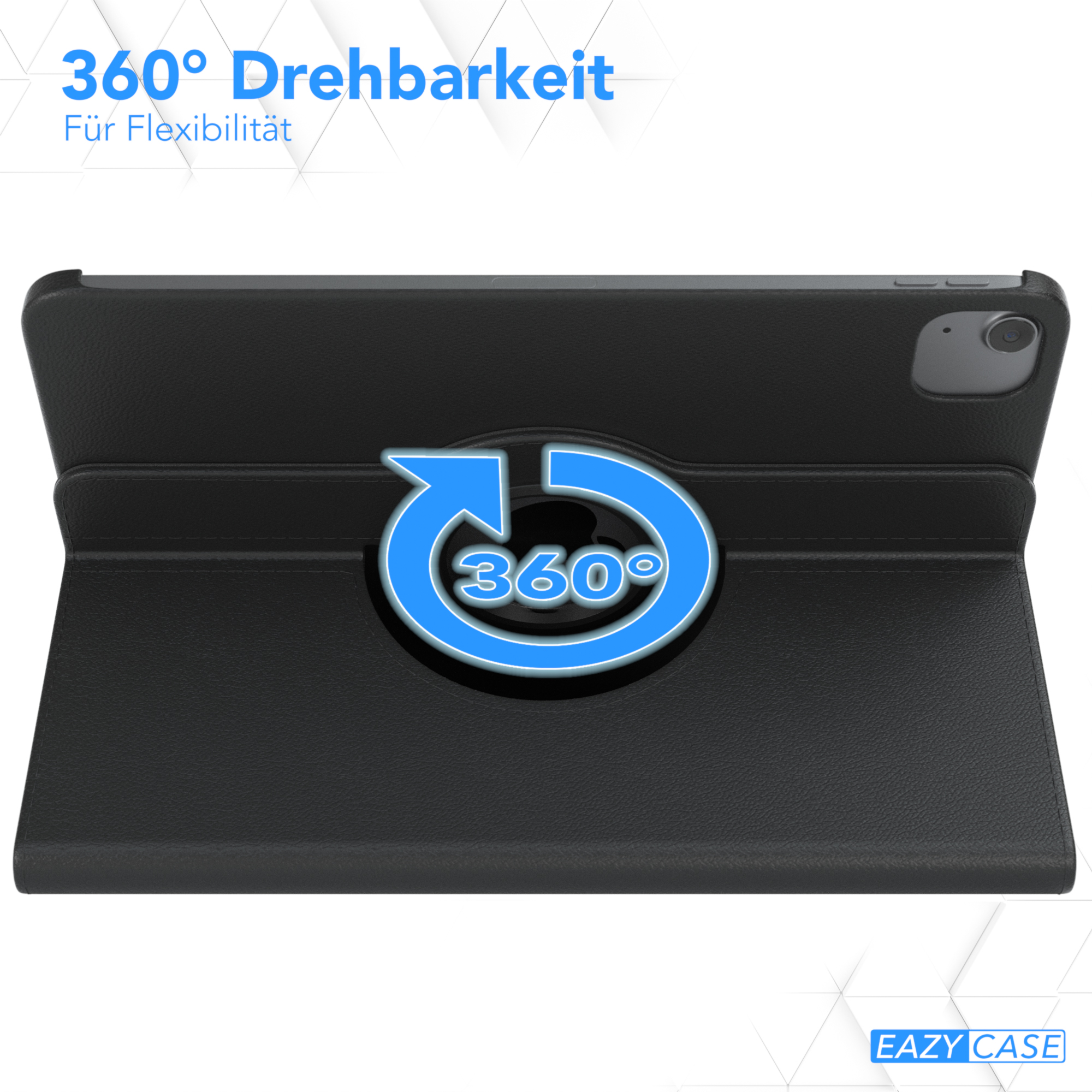 Tablet-Hülle. Schwarze Tablet-Hülle, Tablet kann sich um 360 Grad drehen.