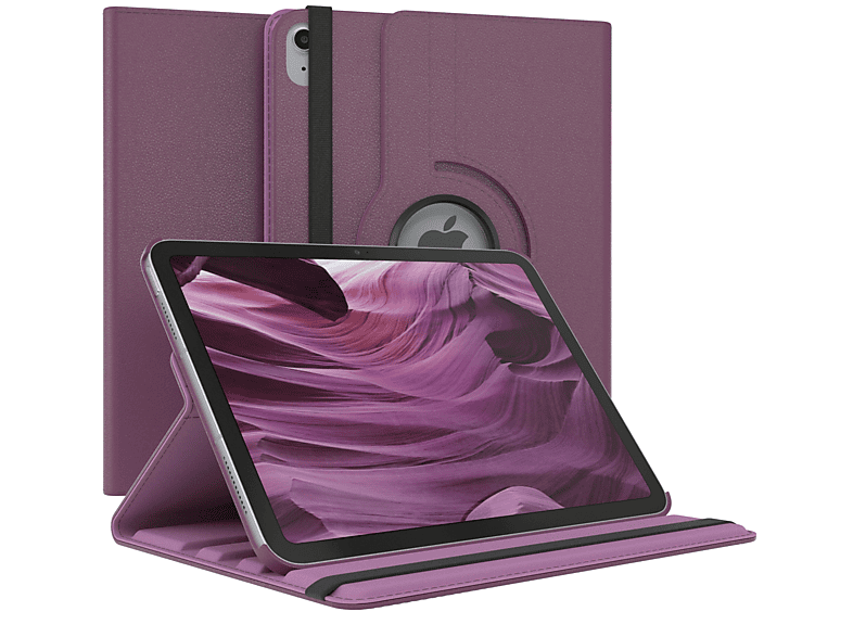 EAZY CASE Schutzhülle Rotationcase iPad für Gen. Lila Bookcover Tablethülle 10,9\