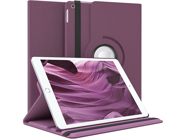 EAZY CASE Schutzhülle Rotationcase iPad / Tablethülle 2021 Lila (9/8/7 Kunstleder, Gen.) / für 10,2 2019 Apple 2020 10.2\