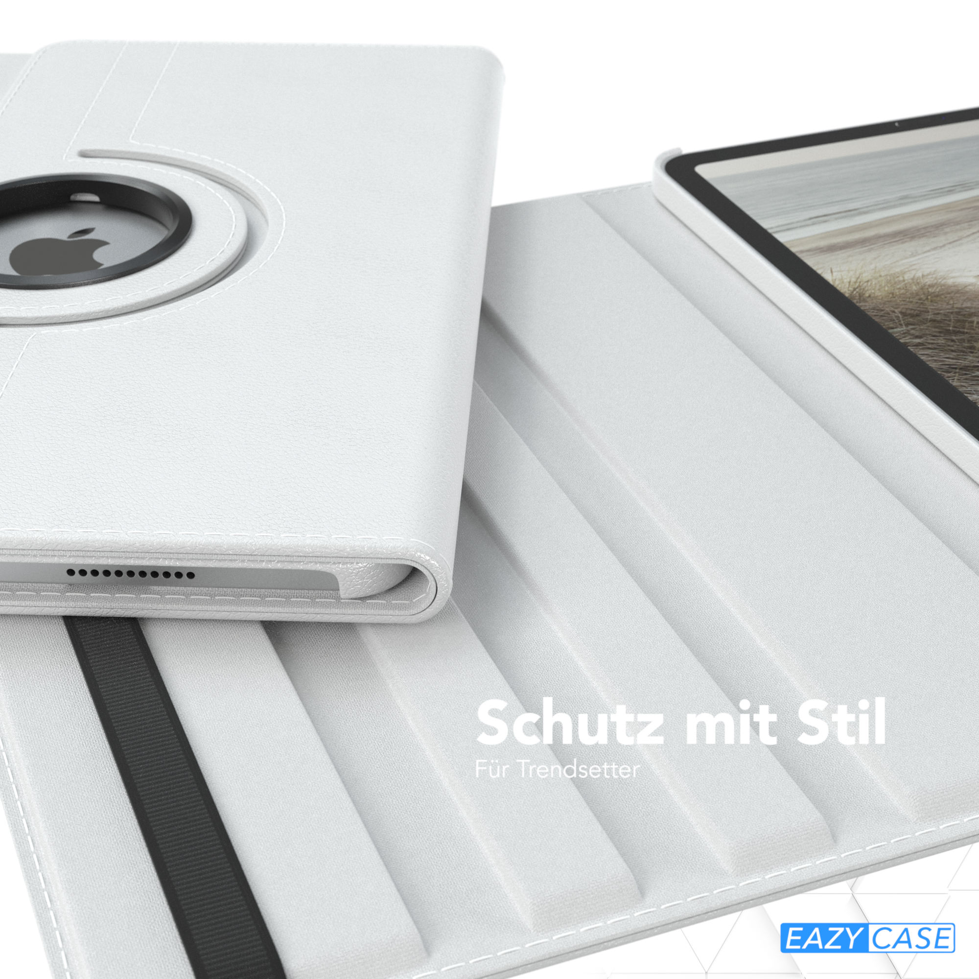 / Gen.) Apple iPad für EAZY Schutzhülle CASE Kunstleder, 2020 Pro Weiß / Bookcover 2022 Rotationcase / 2018 Tablethülle 11\
