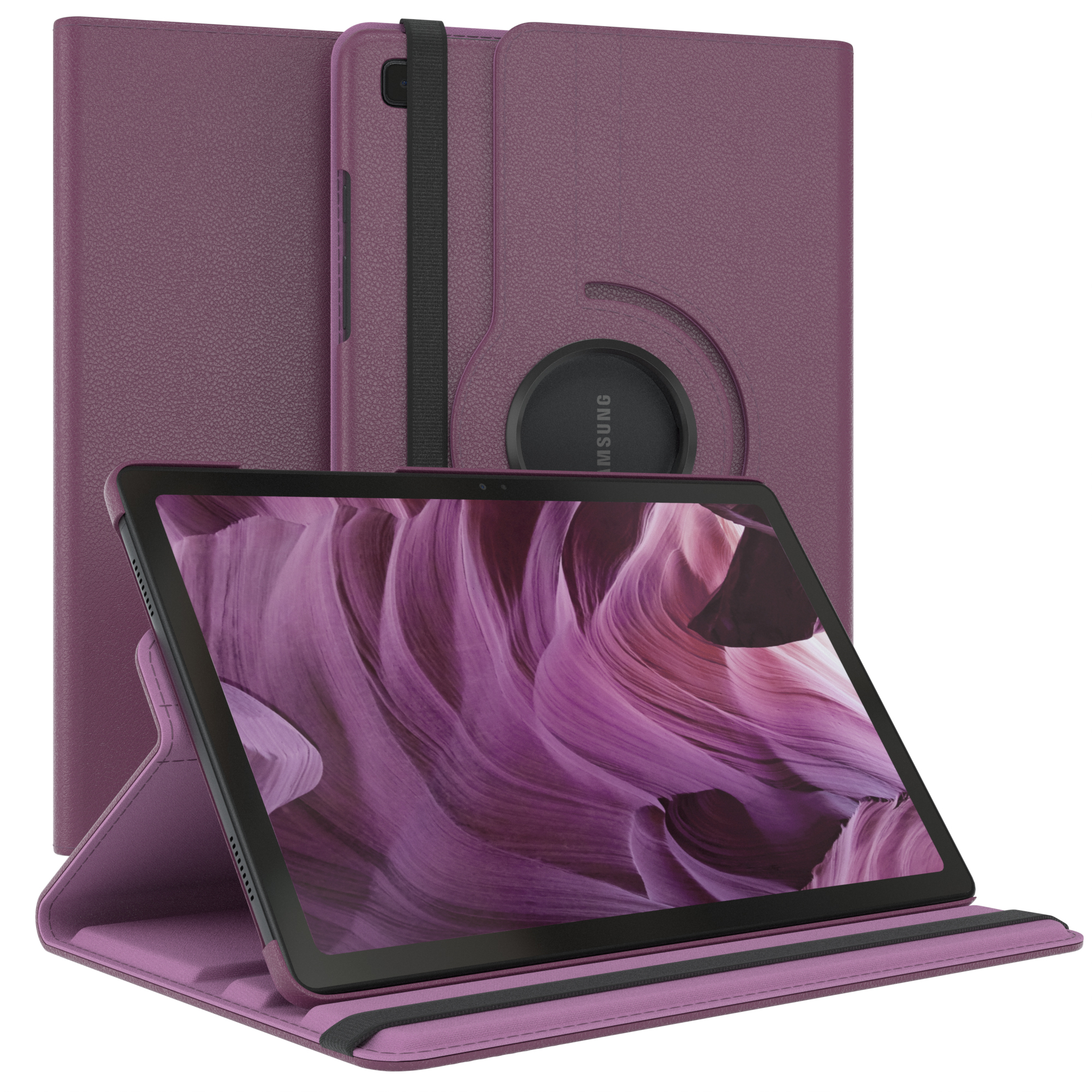 EAZY CASE Schutzhülle Rotationcase Galaxy Bookcover Tab Kunstleder, Samsung A7 Tablethülle für 10.4\