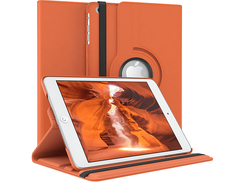 EAZY CASE Kunstleder, Apple Orange Mini 2 Tablethülle 3 iPad / 1 für Rotationcase / Bookcover Schutzhülle 7.9