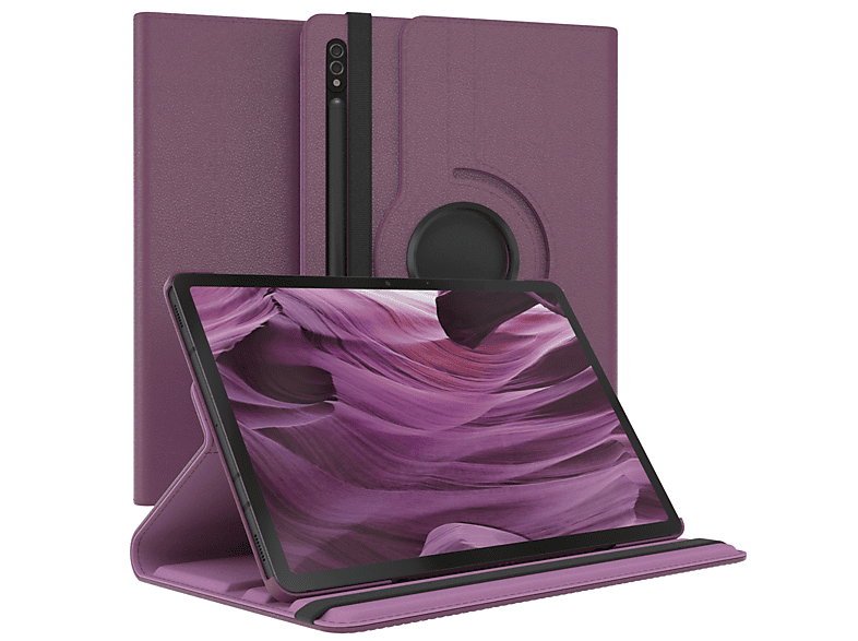 EAZY Tab Bookcover Kunstleder, Samsung für Lila S8 Tablethülle CASE Galaxy Rotationcase Schutzhülle 11.0\