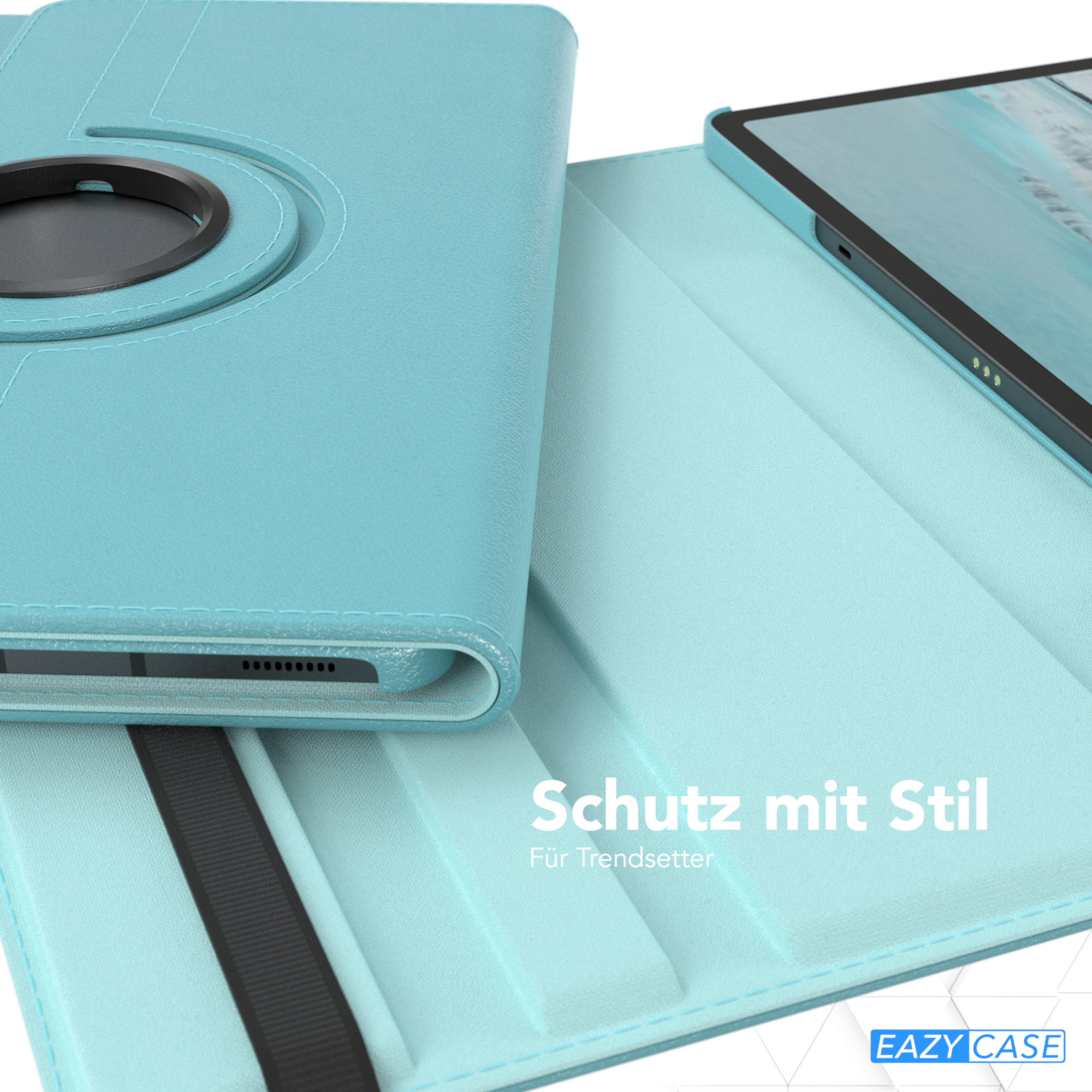 EAZY CASE Schutzhülle Rotationcase Samsung 5G Bookcover / Tablethülle für Kunstleder, Tab Plus 12.4\