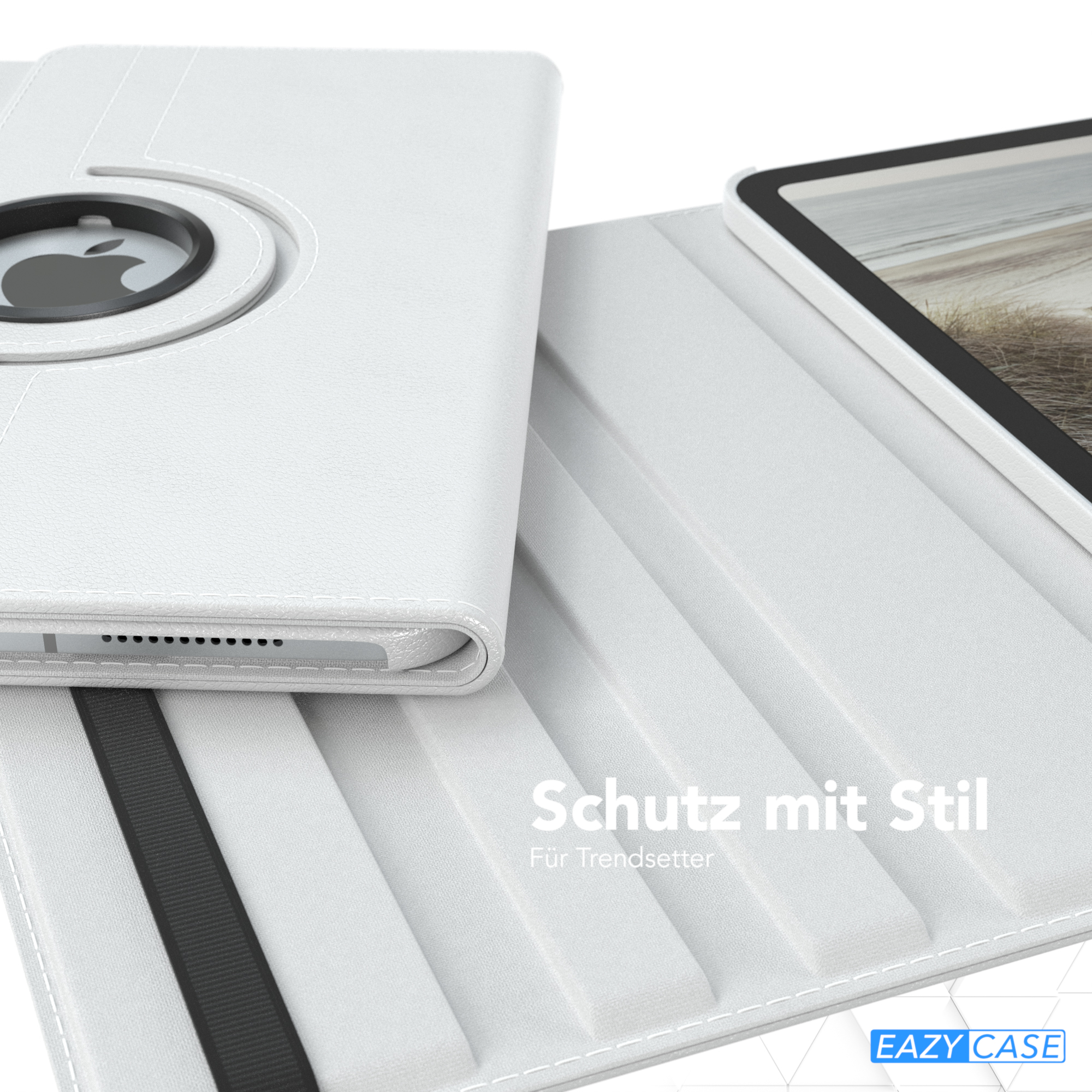 Kunstleder, Weiß EAZY Bookcover Rotationcase Tablethülle 10. Schutzhülle Gen. für Apple iPad CASE 10,9\