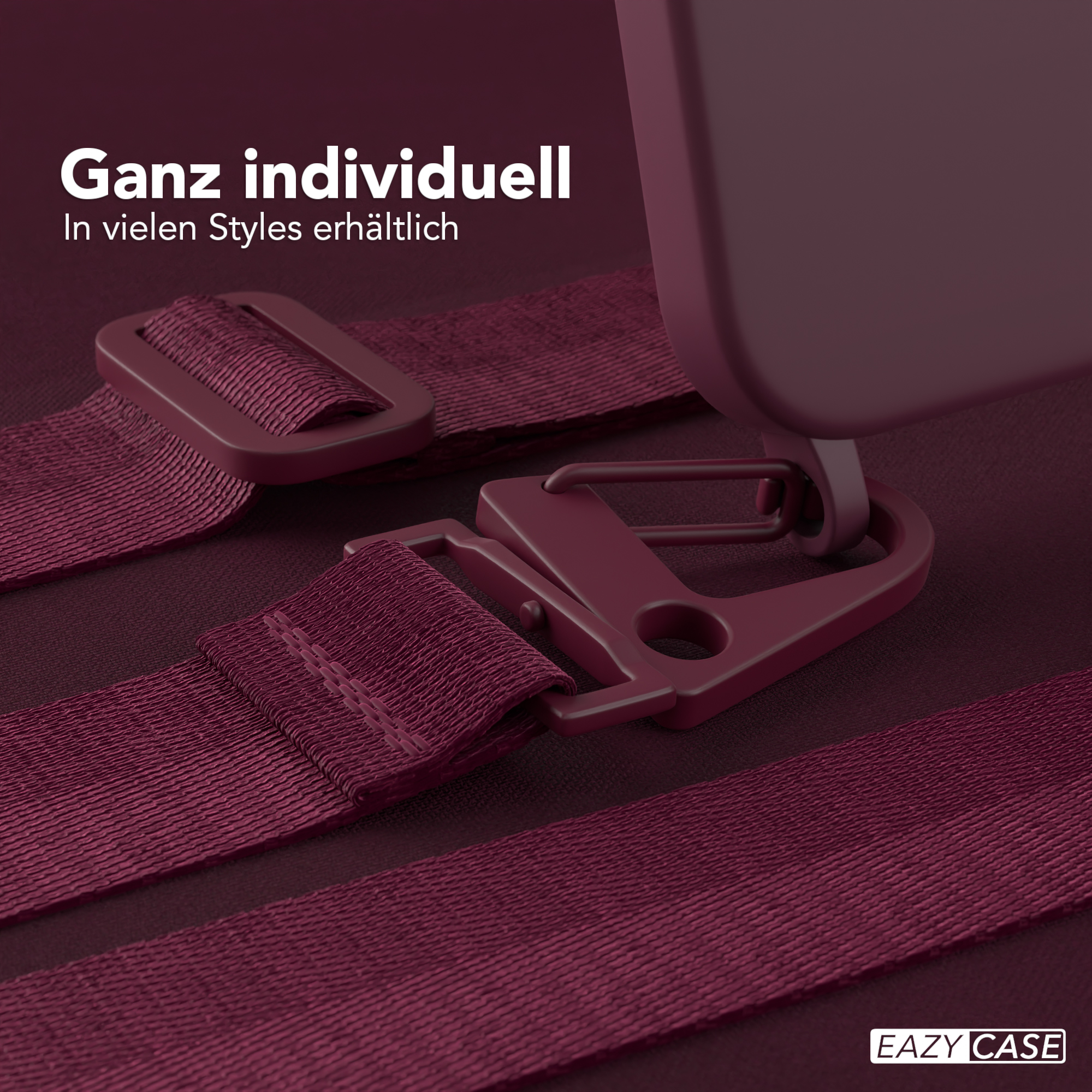 Handy-Schlaufe mit Verschluss. Text: 'Ganz individuell'.