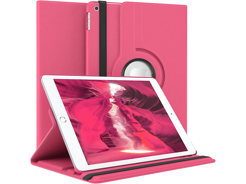 10,2 Gen.) Kunstleder, Bookcover Apple iPad 2020 2021 Rotationcase 2019 EAZY für / (9/8/7 / CASE Pink Tablethülle Schutzhülle 10.2\