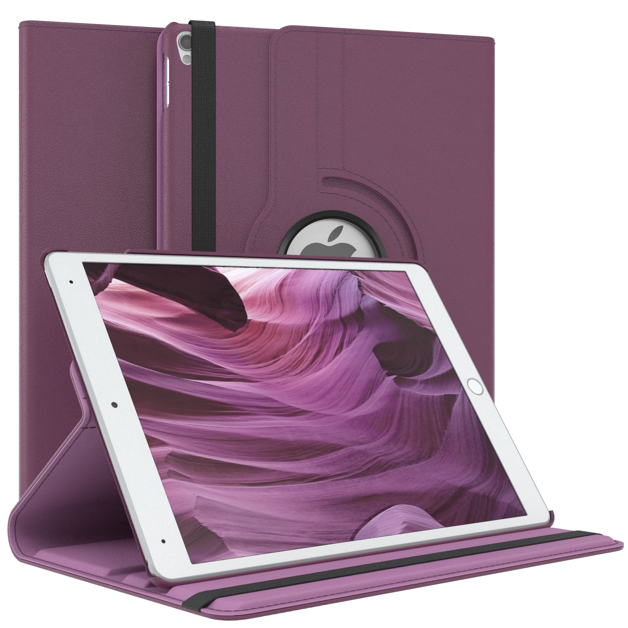 / iPad iPad Kunstleder, Pro Bookcover Apple 2019 Rotationcase für Schutzhülle Apple Tablethülle Air 3 2017 Lila 10.5\