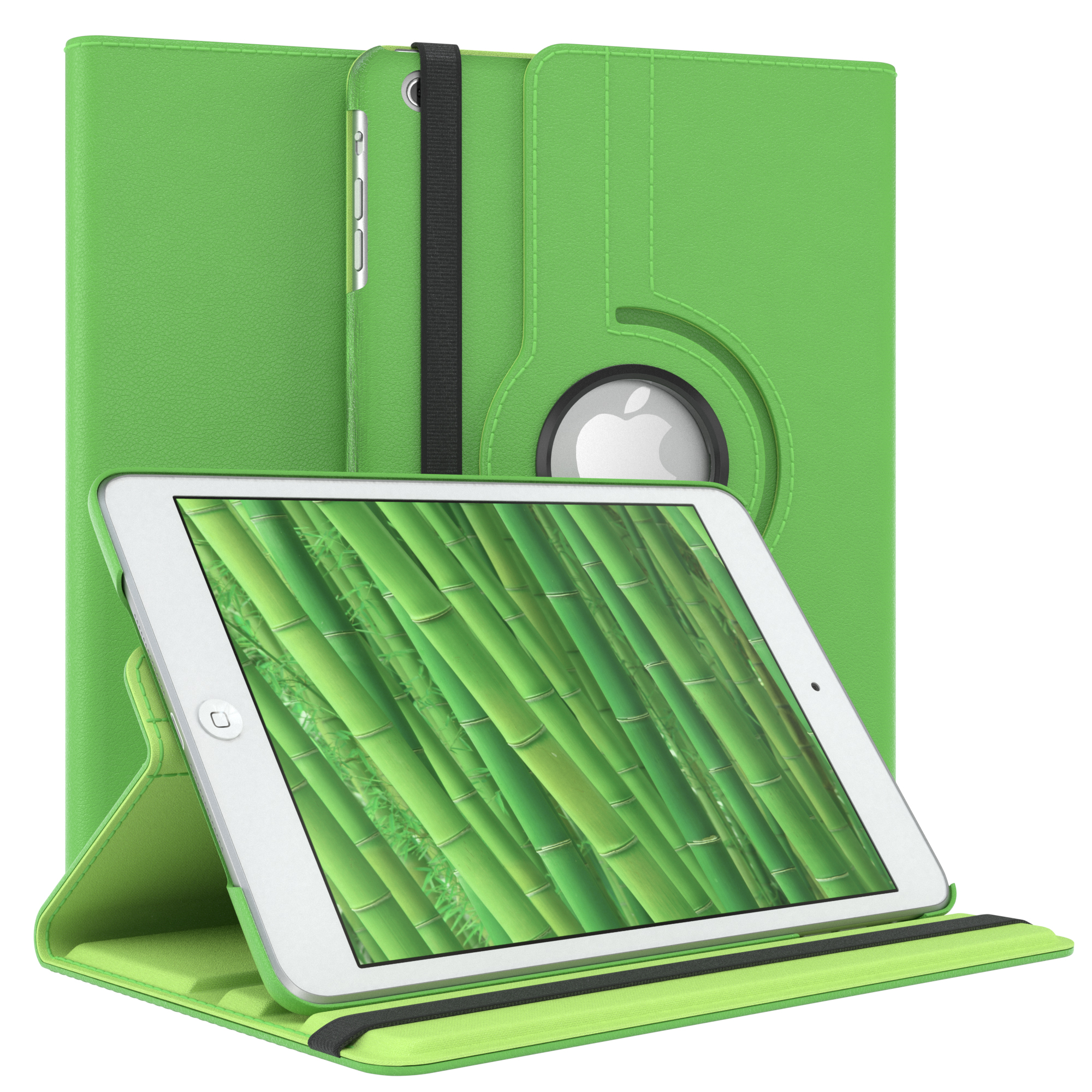 CASE EAZY Bookcover Schutzhülle Grün / Rotationcase für 3 iPad Apple Tablethülle 2 / Kunstleder, Mini 7.9\