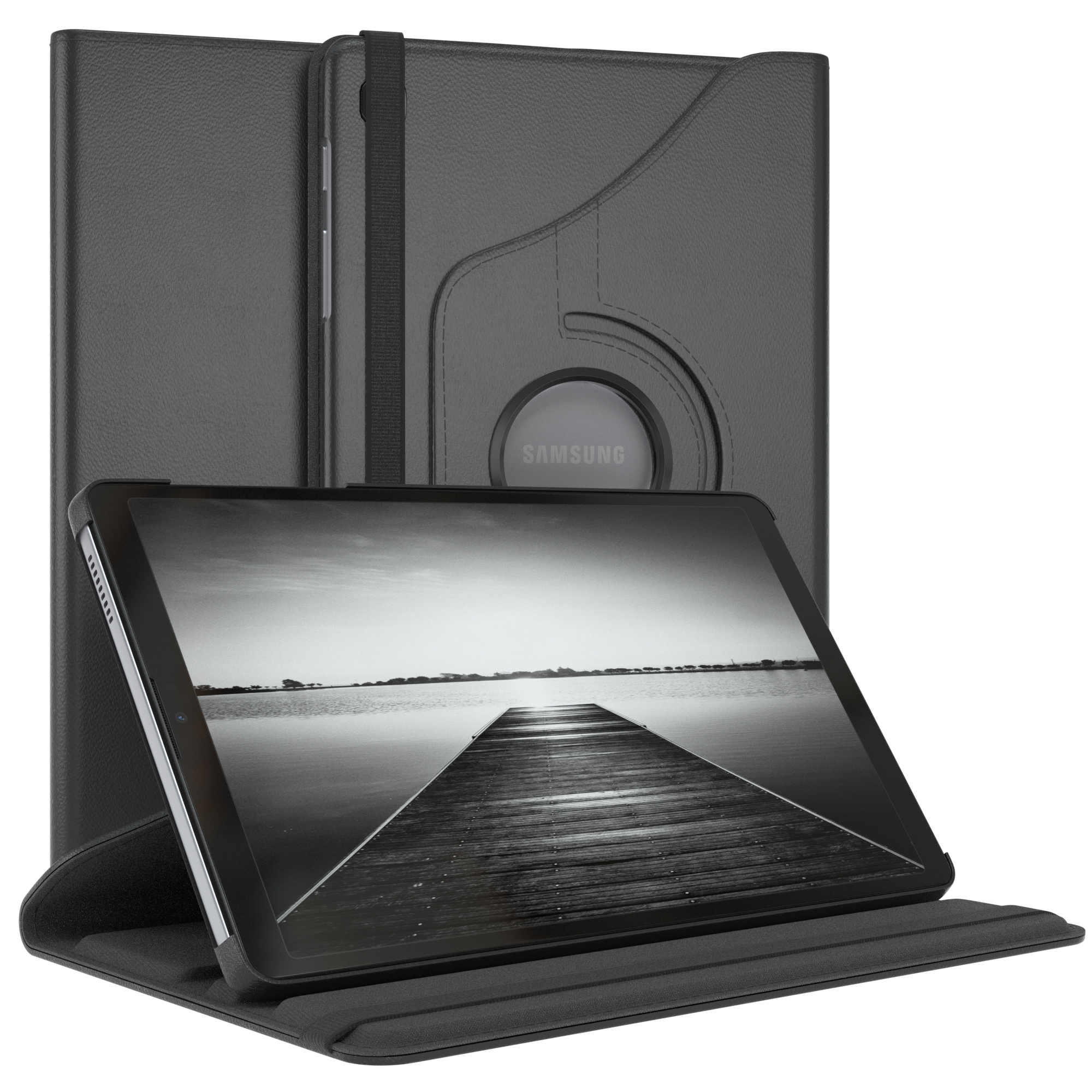 EAZY Schutzhülle Galaxy Tablethülle A7 Samsung Rotationcase für CASE Tab Schwarz Bookcover 8.7\