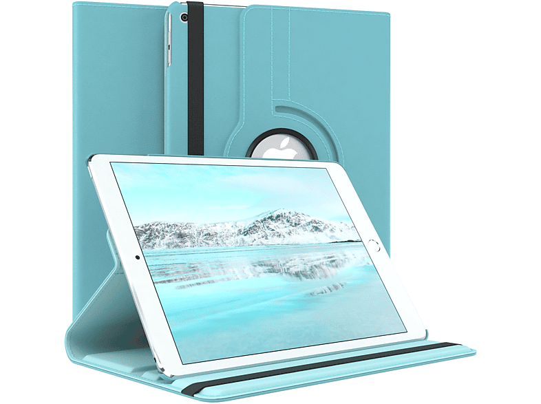 EAZY CASE Schutzhülle Rotationcase iPad Apple Kunstleder, Air Tablethülle für Bookcover Blau 9.7\