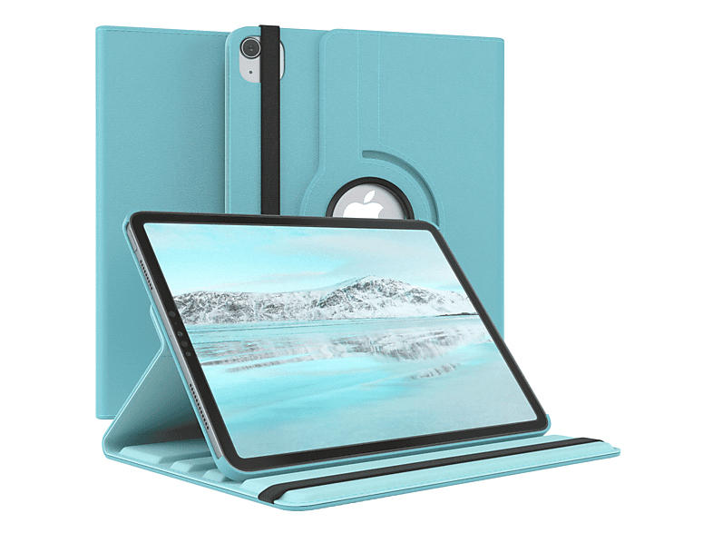 EAZY CASE Schutzhülle Rotationcase 2020 / Tablethülle Bookcover 2022 für 5 Blau iPad Kunstleder, 10.9\