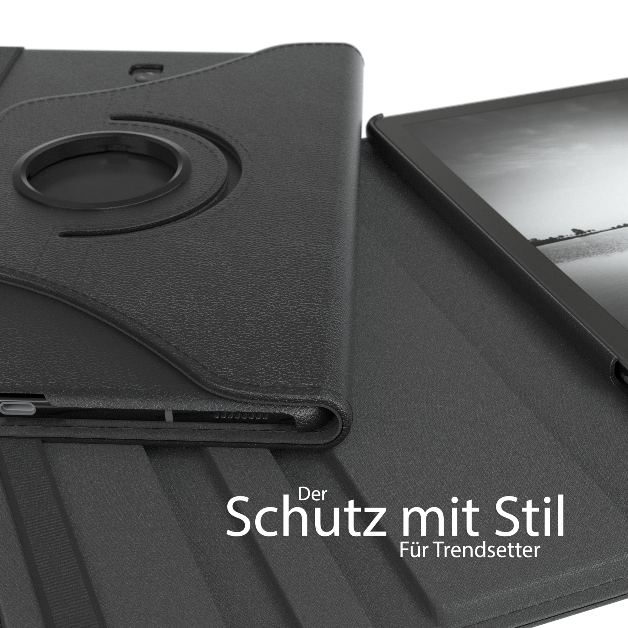 S4 Schwarz Rotationcase Samsung Schutzhülle EAZY Tab Galaxy CASE für Tablethülle Kunstleder, Bookcover 10.5\