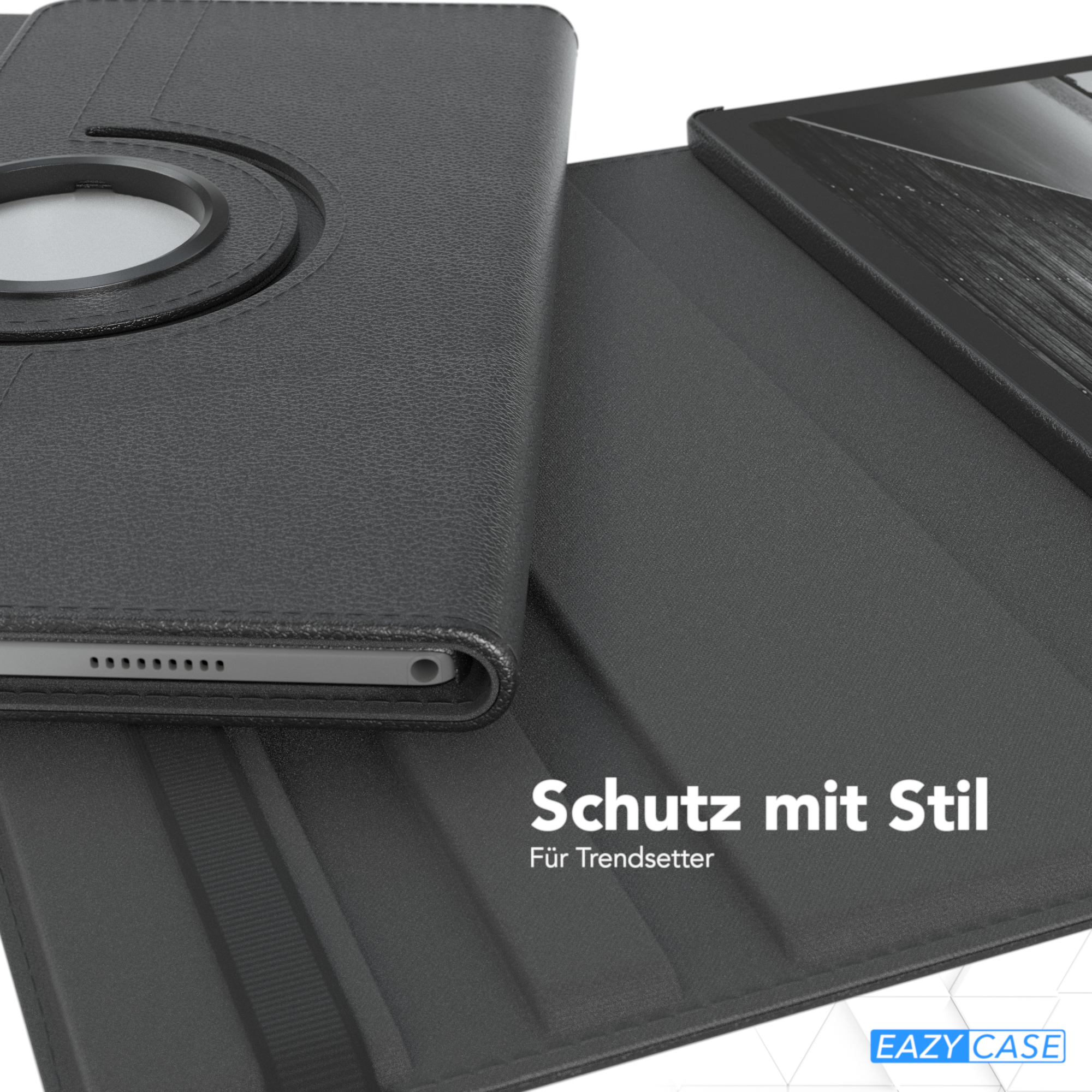 EAZY CASE Schutzhülle Rotationcase 10,5 Schwarz Kunstleder, für LTE Tablethülle Galaxy A8 Tab 10.5\