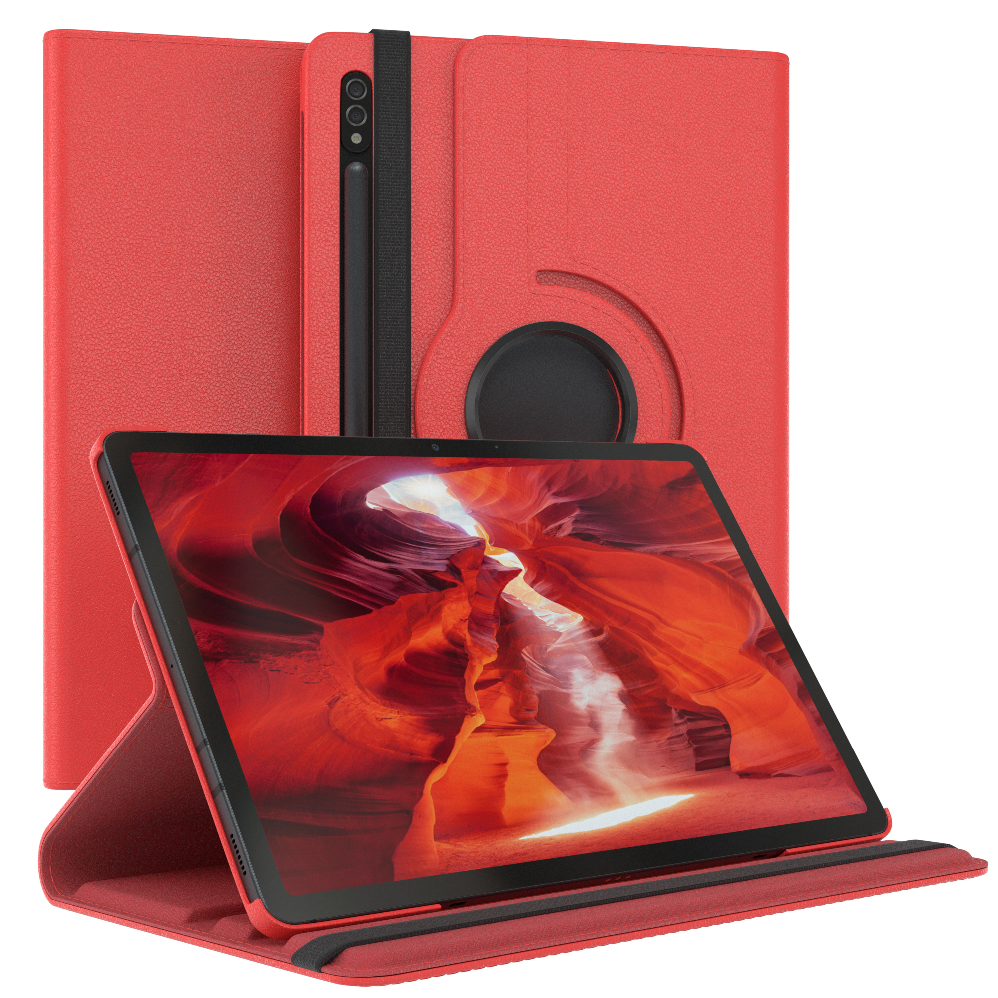 Galaxy EAZY Samsung Tablethülle Rot Bookcover S8 Rotationcase CASE Schutzhülle 11.0\