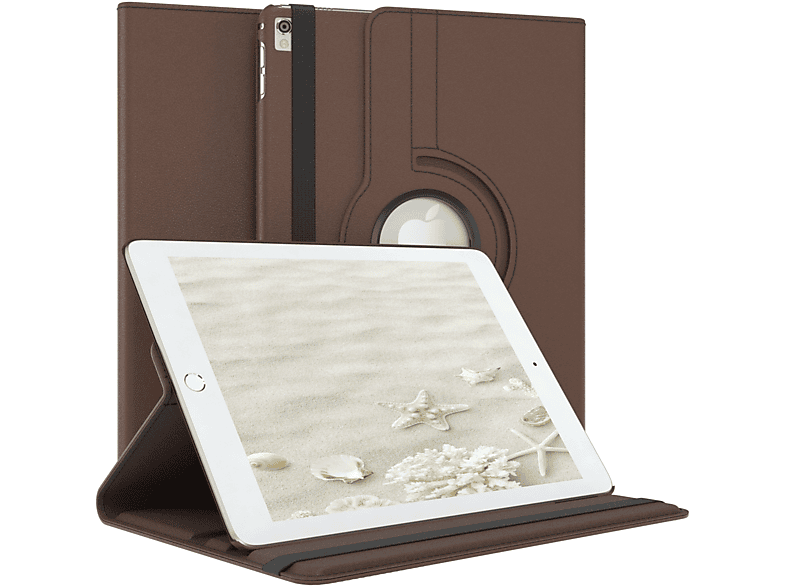 EAZY CASE Schutzhülle für Apple 2016 Bookcover iPad 9,7 Rotationcase Kunstleder, Braun Pro Tablethülle 9.7