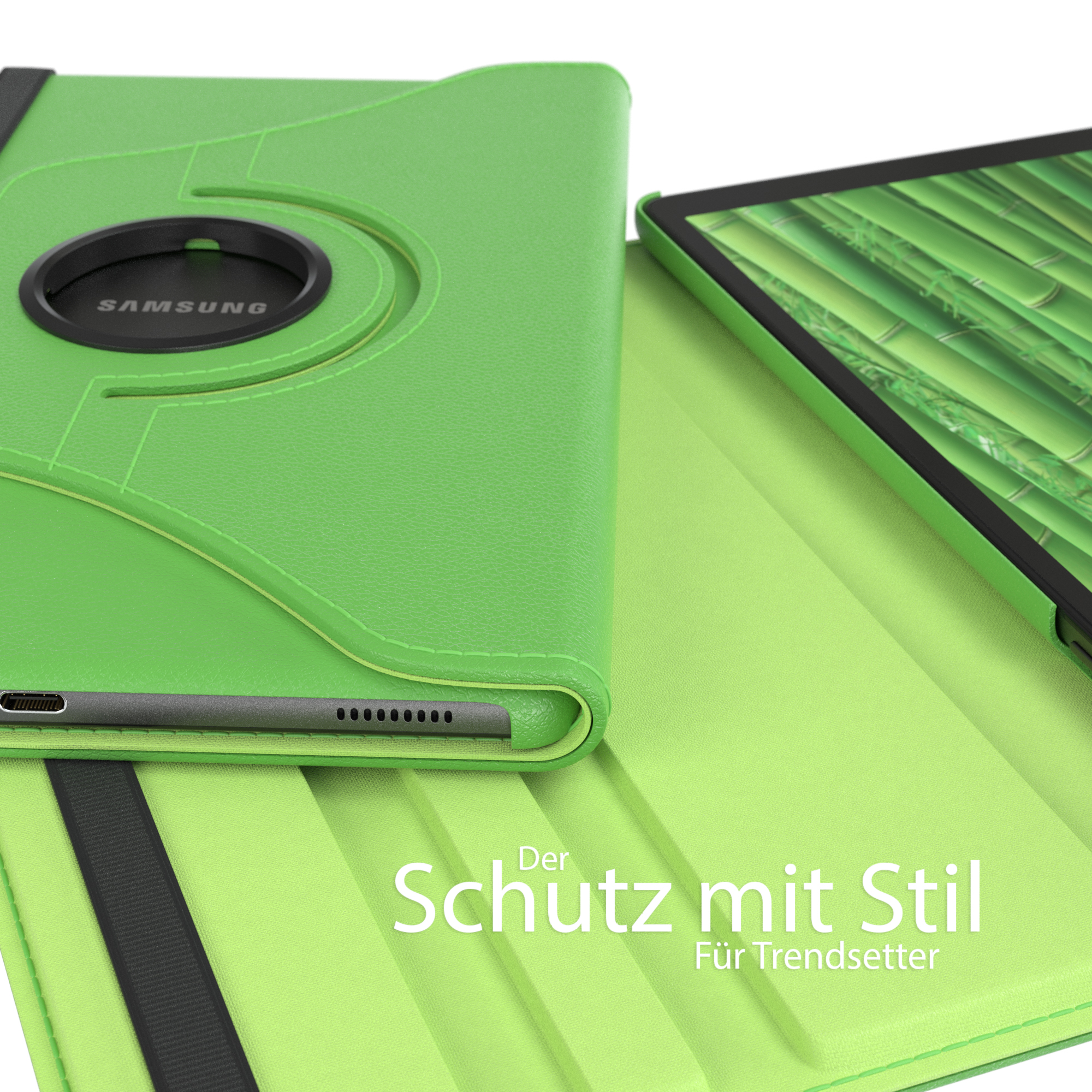 EAZY CASE Schutzhülle Rotationcase 2019 Grün Tablethülle A Samsung Galaxy für 10.1\