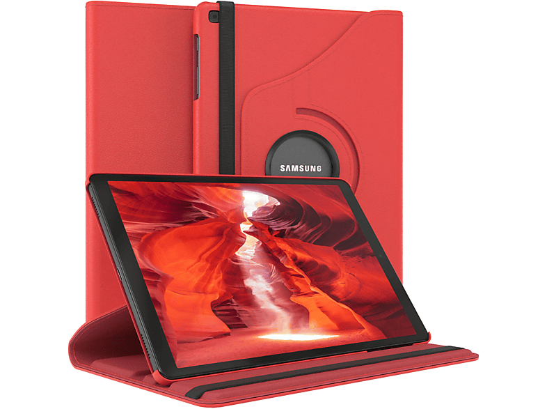 EAZY CASE Rotationcase Galaxy A 10,1 Schutzhülle Tablethülle Kunstleder, Samsung für Bookcover Rot 10.1\