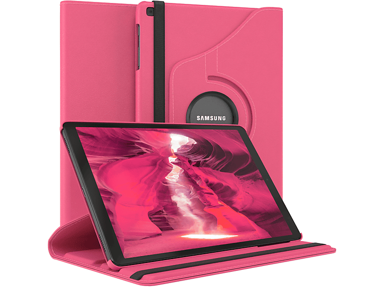 EAZY CASE Schutzhülle Rotationcase Bookcover Galaxy Samsung Kunstleder, Pink 10.1\