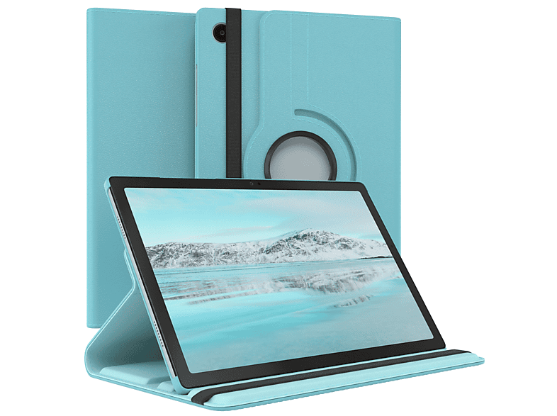 Galaxy LTE Blau Samsung Tab Bookcover EAZY Rotationcase 10,5 Tablethülle Kunstleder, für CASE 10.5\
