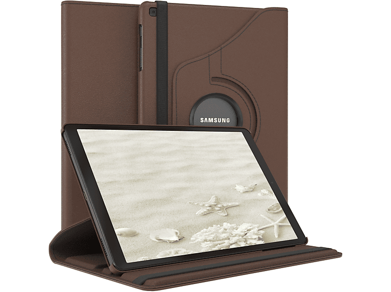 EAZY CASE Schutzhülle Rotationcase Bookcover Braun Samsung Galaxy Kunstleder, 2019 für Tablethülle A 10.1\