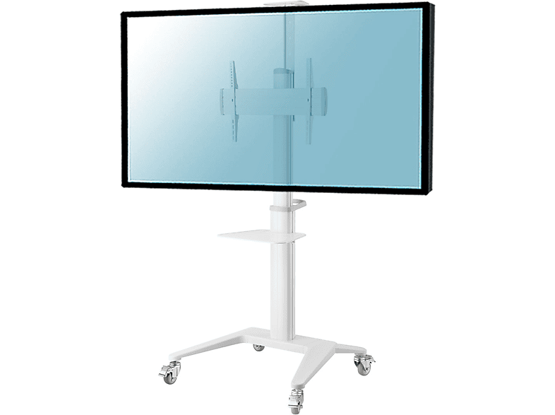 Soporte TV inclinable - KIMEX 030-1204  Soporte móvil para pantallas de videoconferencia 37"-70" Altura 125-160cm Blanco