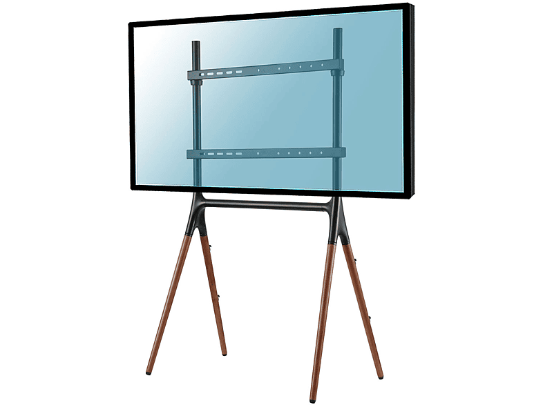 Soporte TV fijo - KIMEX 030-4165 Soporte TV con caballete para pantallas 49"- 70" negro/nogal