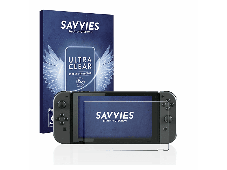 SAVVIES 6x klare Schutzfolie(für Nintendo Switch)