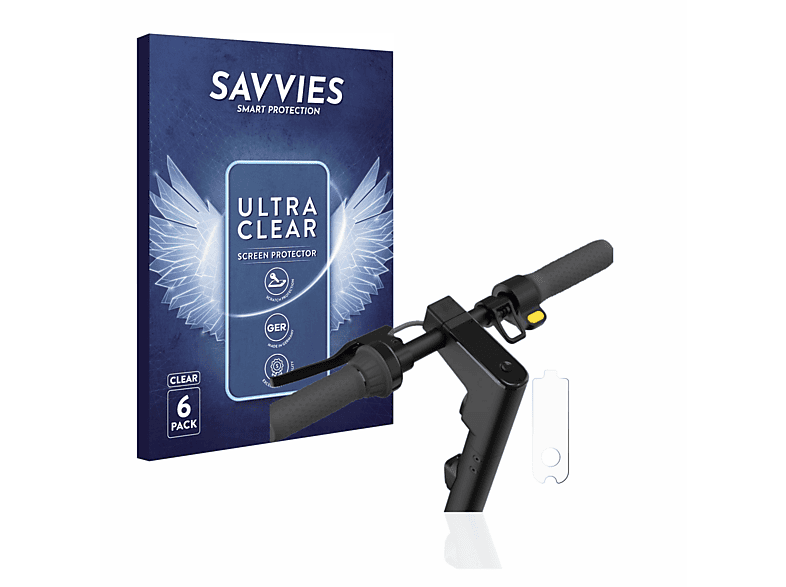 SAVVIES 6x klare Segway G30D Schutzfolie(für MAX Ninebot II) KickScooter