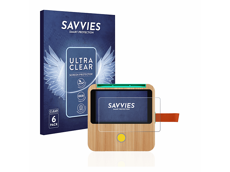 SAVVIES 6x klare Schutzfolie(für tigerbox Touch)