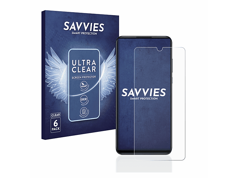 SAVVIES 6x klare Schutzfolie(für Huawei P30 lite)