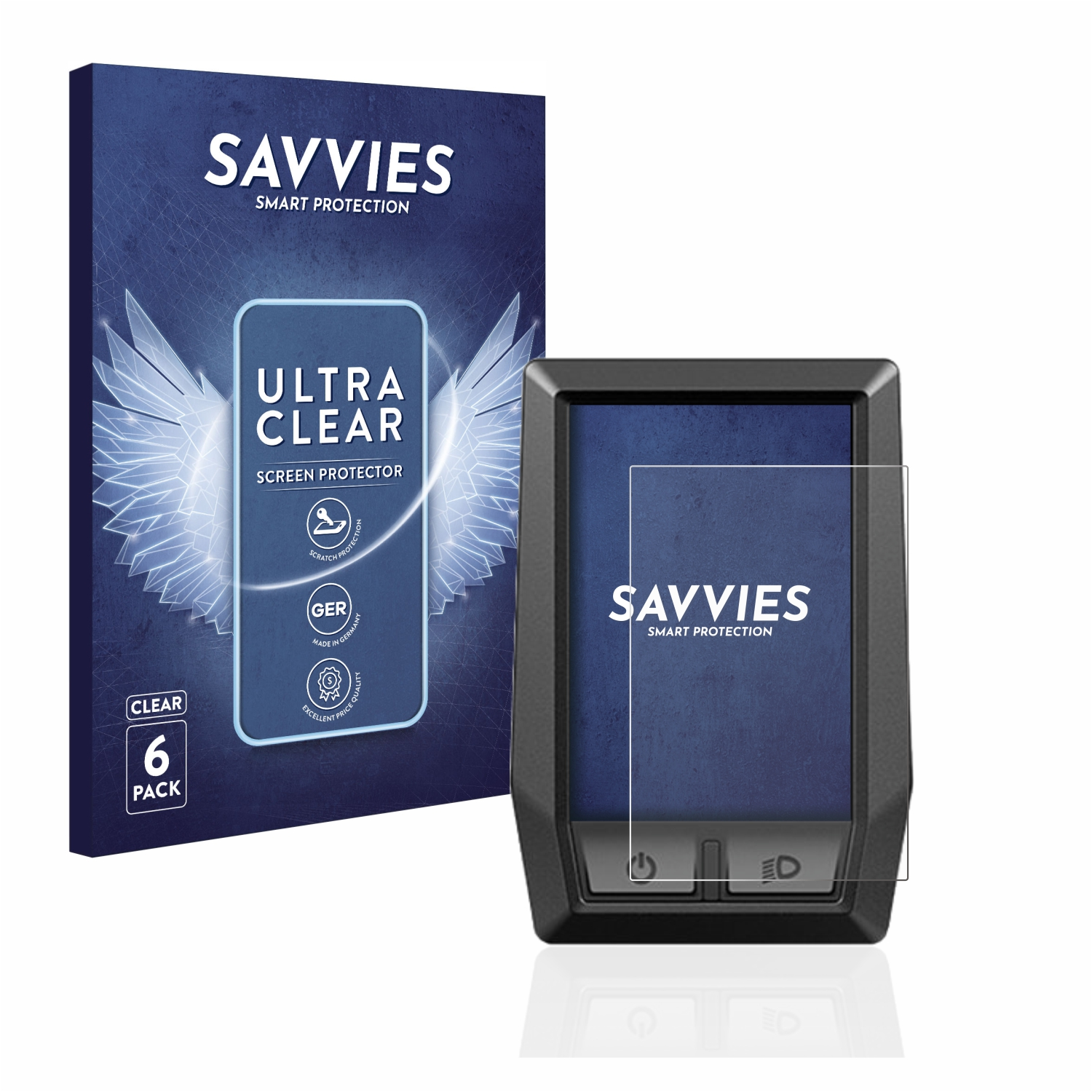 SAVVIES 6x klare Schutzfolie(für Bosch Kiox)
