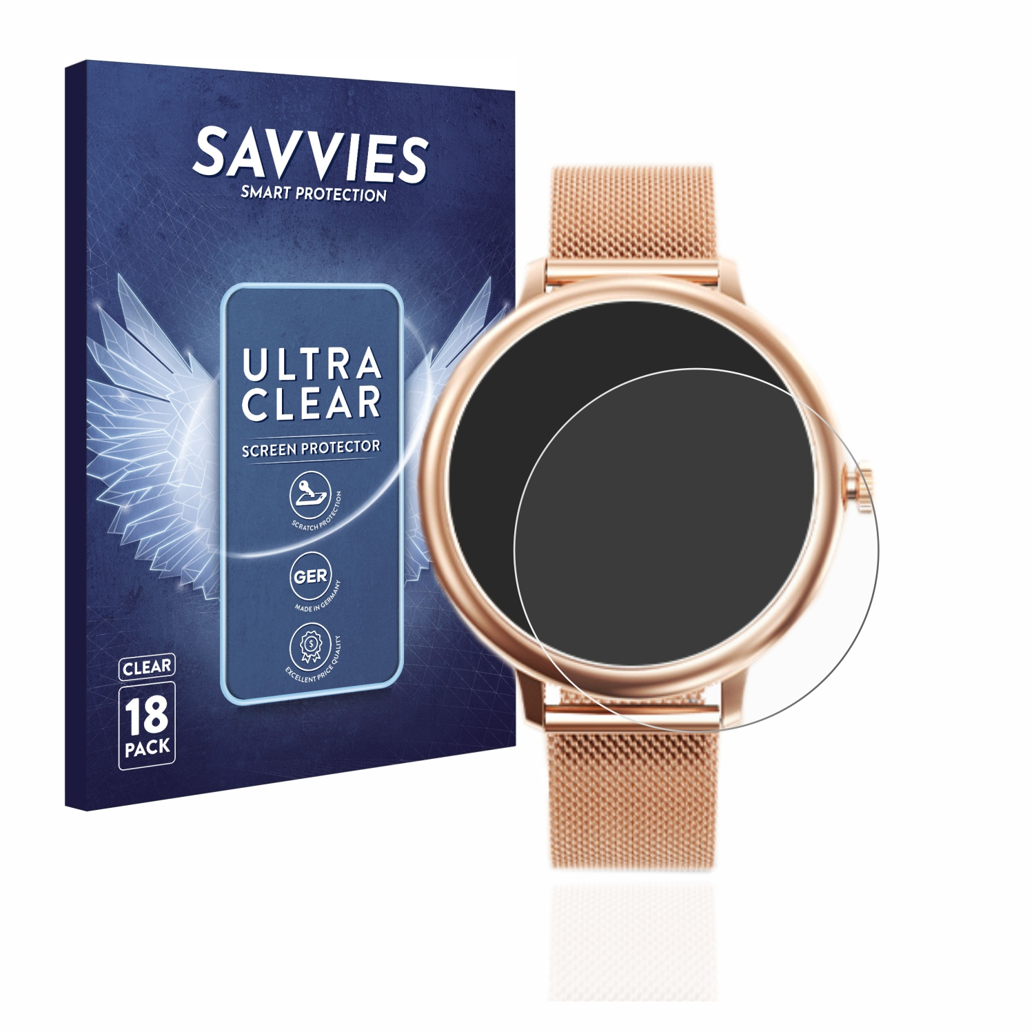 (39mm)) Naixues Smartwatch klare Schutzfolie(für 18x 1.08\
