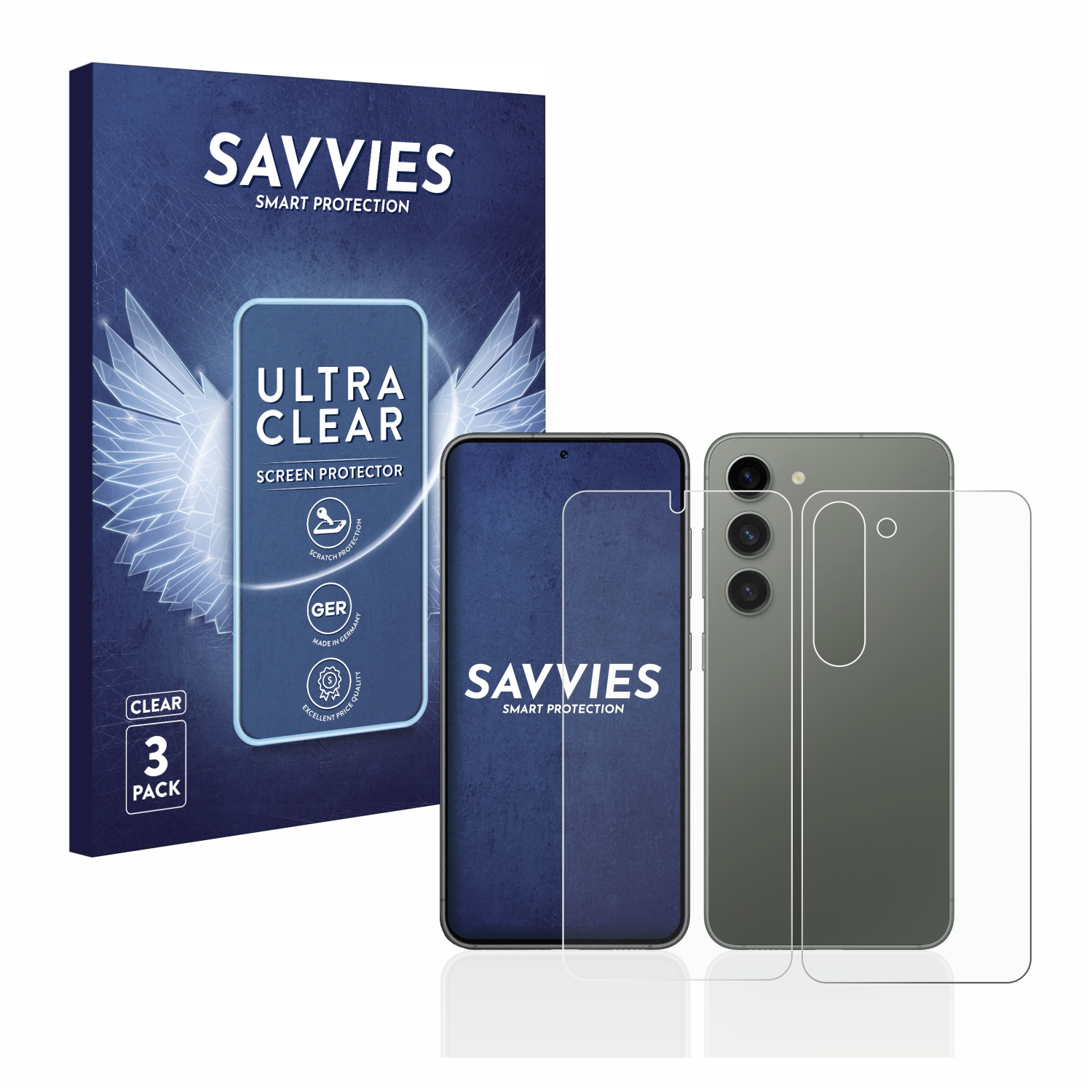 Schutzfolie(für 6x klare S23) SAVVIES Samsung Galaxy
