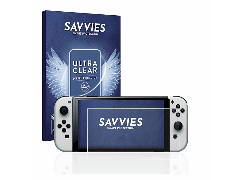 SAVVIES 6x klare Schutzfolie(für Nintendo Switch  OLED-Modell)