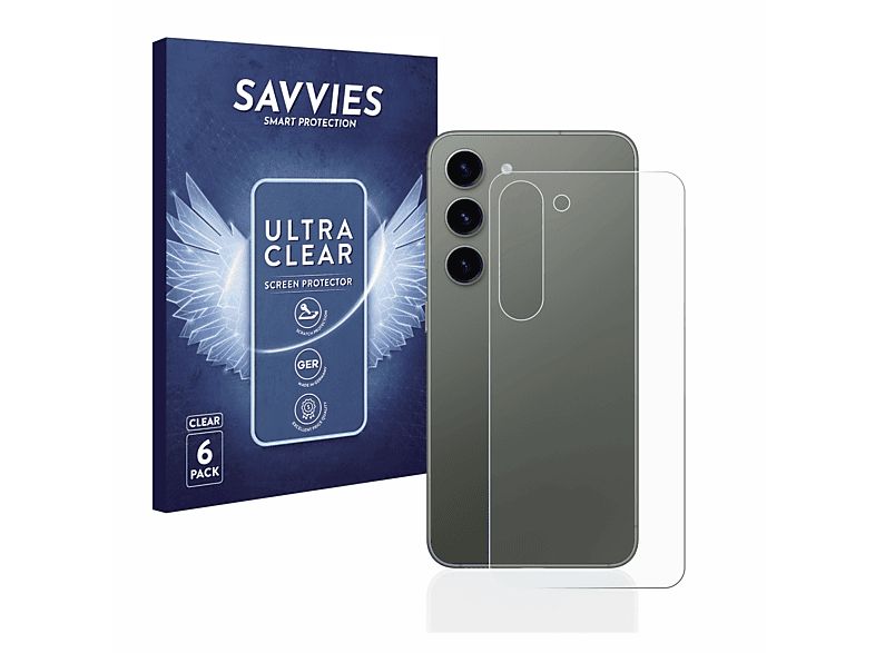 SAVVIES 6x klare S23) Schutzfolie(für Galaxy Samsung
