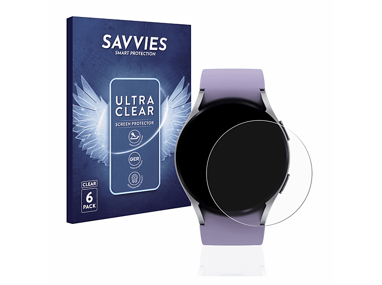 (40mm)) Schutzfolie(für Watch SAVVIES Galaxy 5 Samsung 6x klare