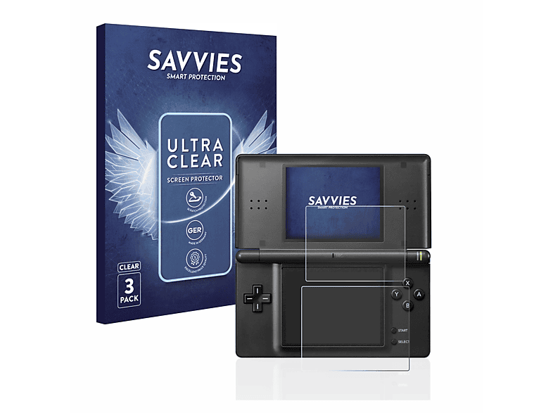 SAVVIES 6x klare Schutzfolie(für Nintendo DS LITE)