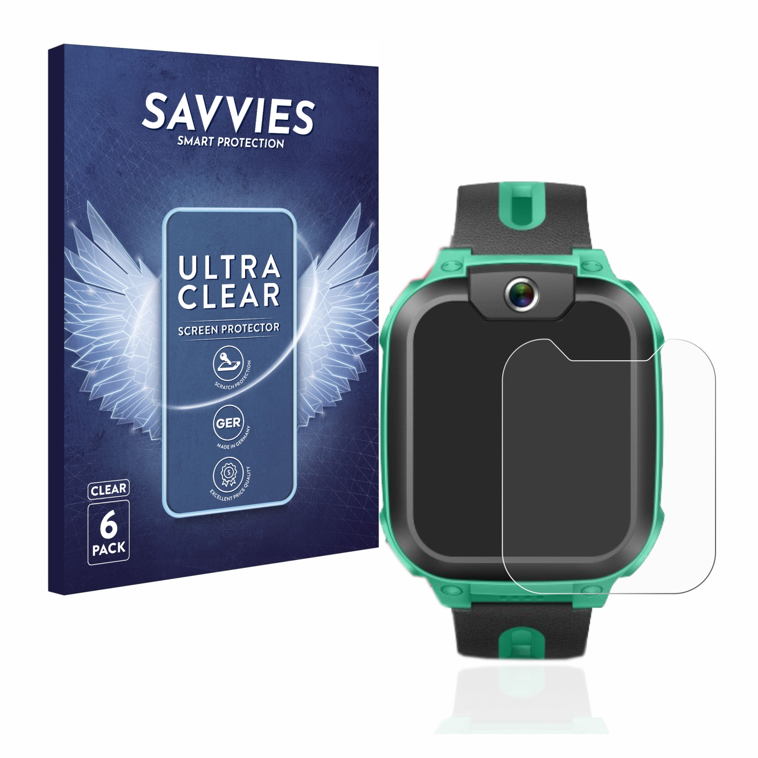 SAVVIES 6x klare Watch Schutzfolie(für Z1) Phone Imoo