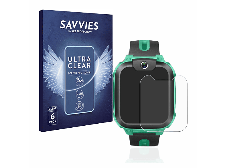 SAVVIES 6x klare Schutzfolie(für Imoo Watch Phone Z1)