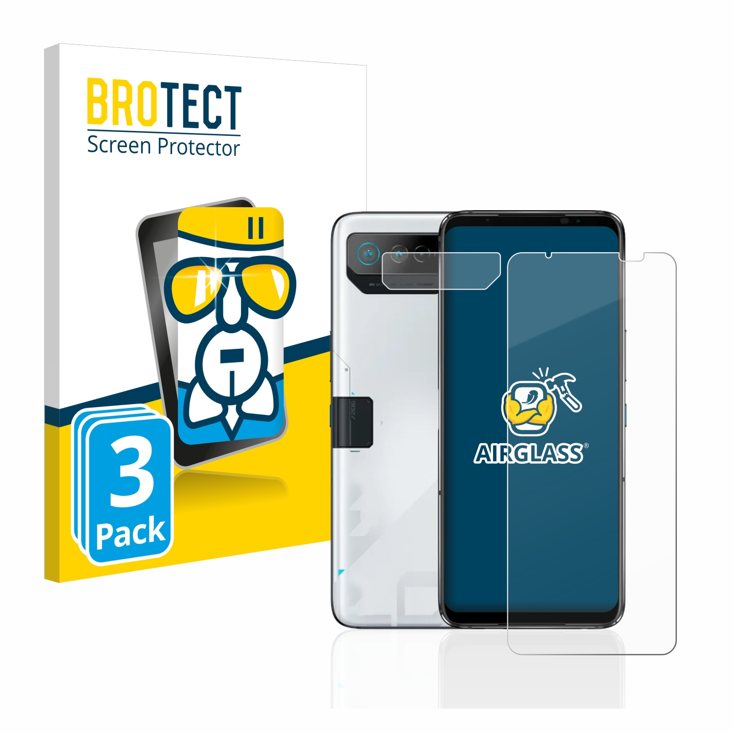 3x Schutzfolie(für ROG klare Phone Airglass BROTECT ASUS Ultimate) 7