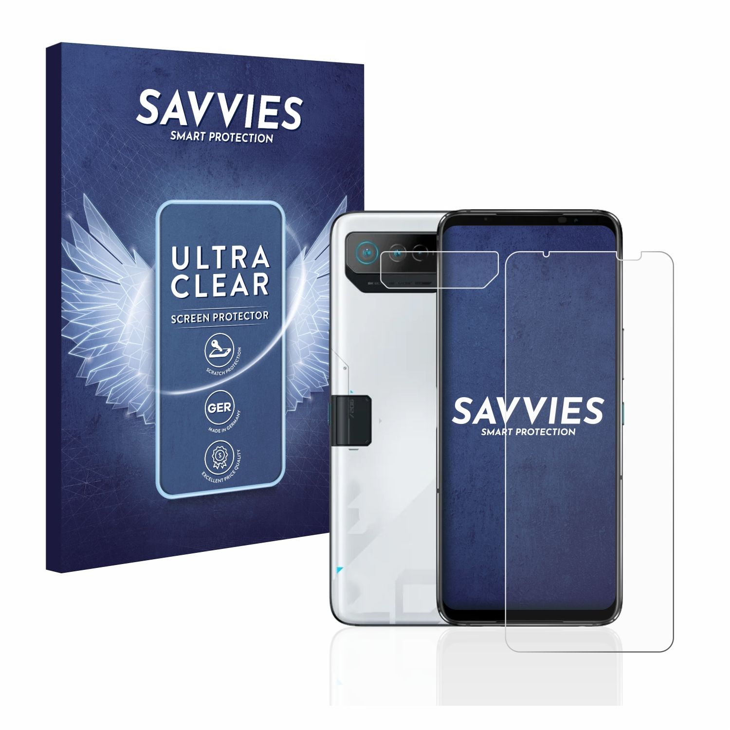 SAVVIES 18x Phone ROG ASUS 7 klare Schutzfolie(für Ultimate)