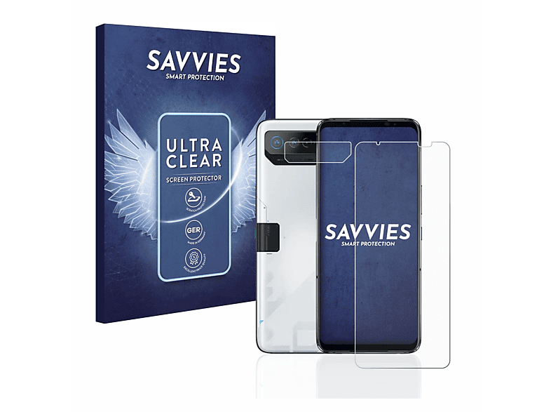 SAVVIES 18x klare Schutzfolie(für ASUS ROG Phone 7 Ultimate)