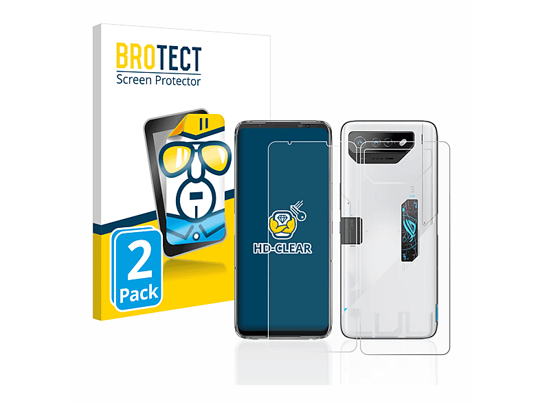 BROTECT 2x klare Schutzfolie(für ASUS ROG Phone 7)