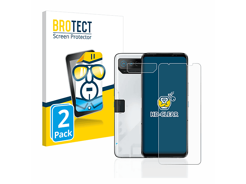 BROTECT 2x klare Schutzfolie(für ASUS ROG Phone 7 Ultimate)