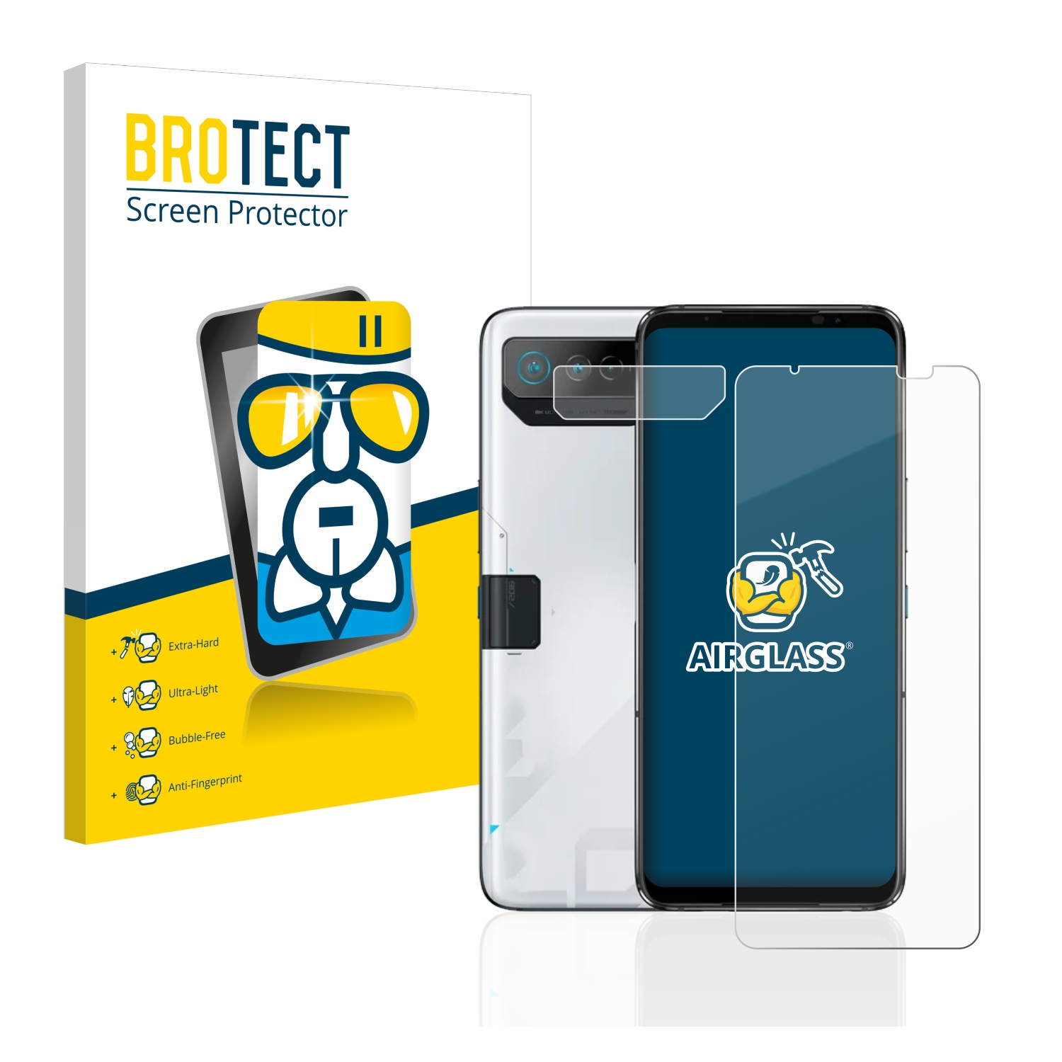 BROTECT Airglass klare Schutzfolie(für Phone ASUS 7 Ultimate) ROG