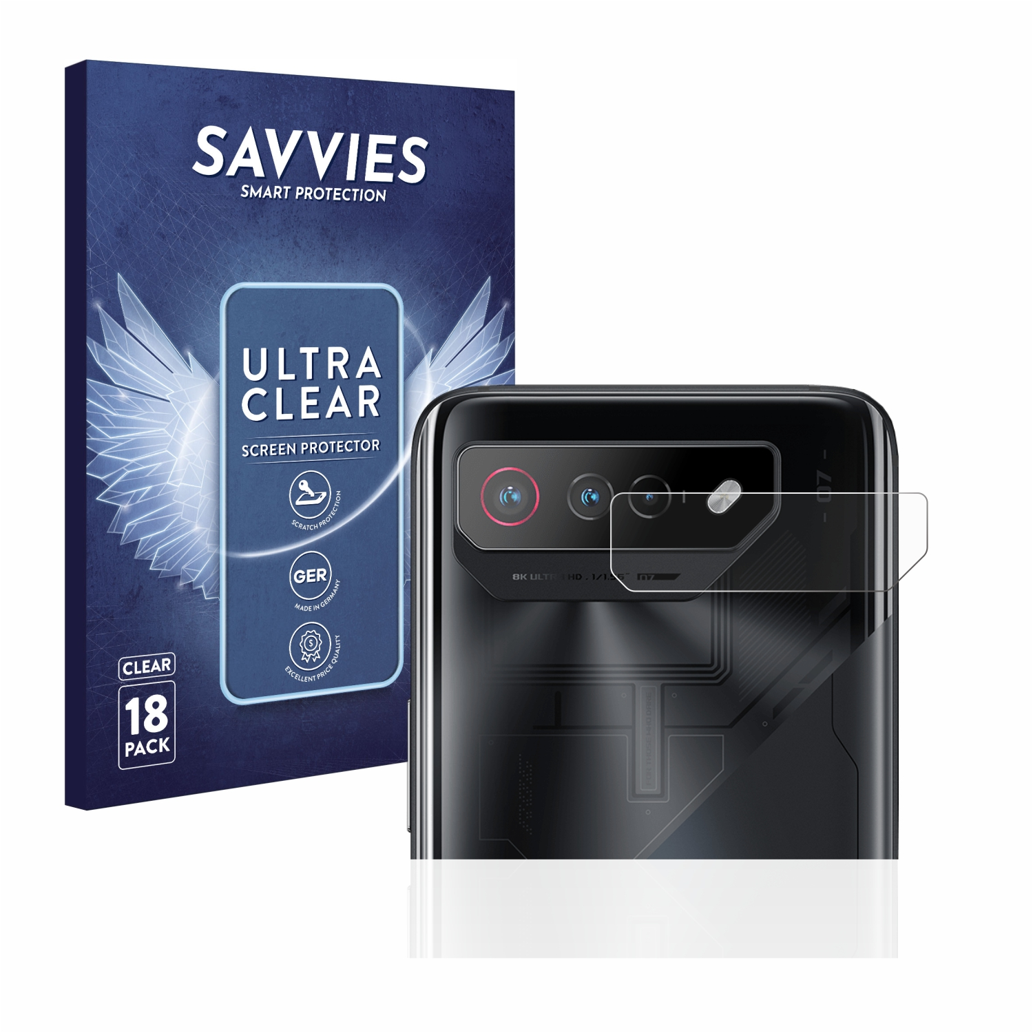 ASUS ROG 7 SAVVIES Ultimate) Phone 18x Schutzfolie(für klare