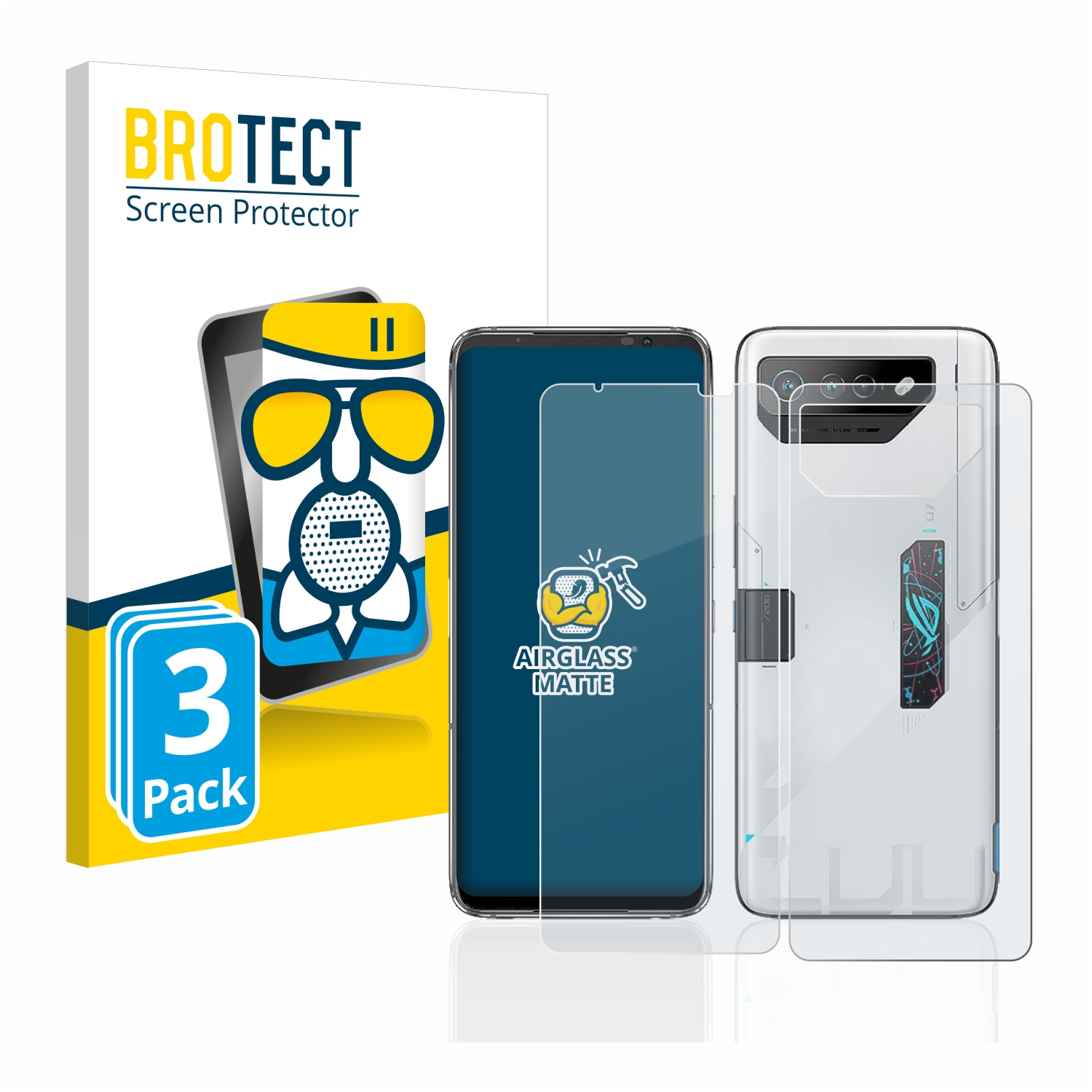 matte ROG BROTECT Schutzfolie(für 3x ASUS 7) Phone Airglass