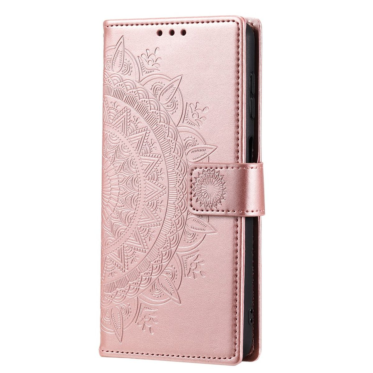 COVERKINGZ Klapphülle mit Muster., Samsung, Rosegold A34 Galaxy Mandala 5G, Bookcover