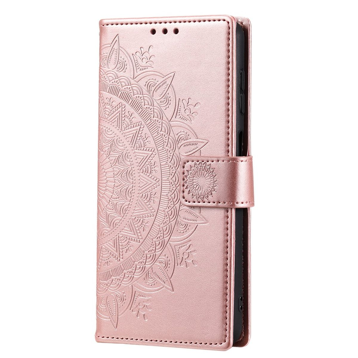 COVERKINGZ Muster., Samsung, Mandala Bookcover, Rosegold 5G, Klapphülle Galaxy mit A34